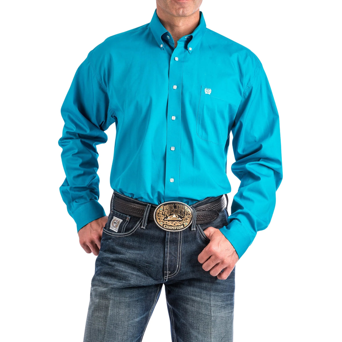 Cinch Men's Classic Fit L/S - Teal