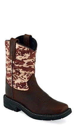 Old West Youth Camo Boots