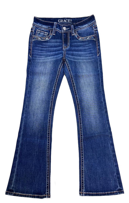 Aztec Yoke Detail A Little Girl Boot Cut |