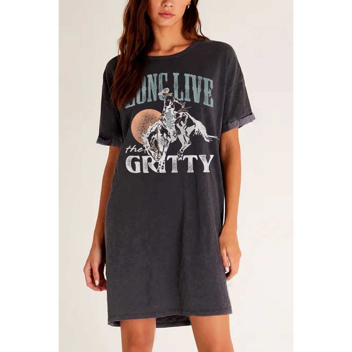 LONG LIVE GRITTY MINERAL GRAPHIC DRESS