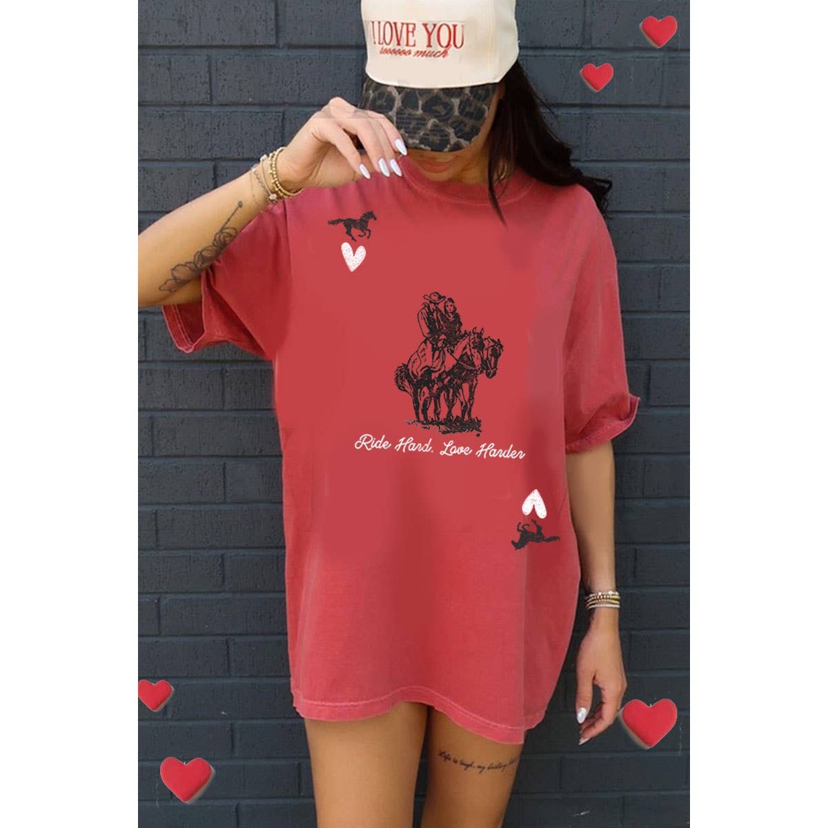 RIDE HAND LOVE HANDER OVERSIZED MINERAL GRAPHIC TEE
