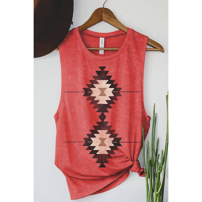 VINTAGE AZTEC MINERAL GRAPHIC TANK TOP