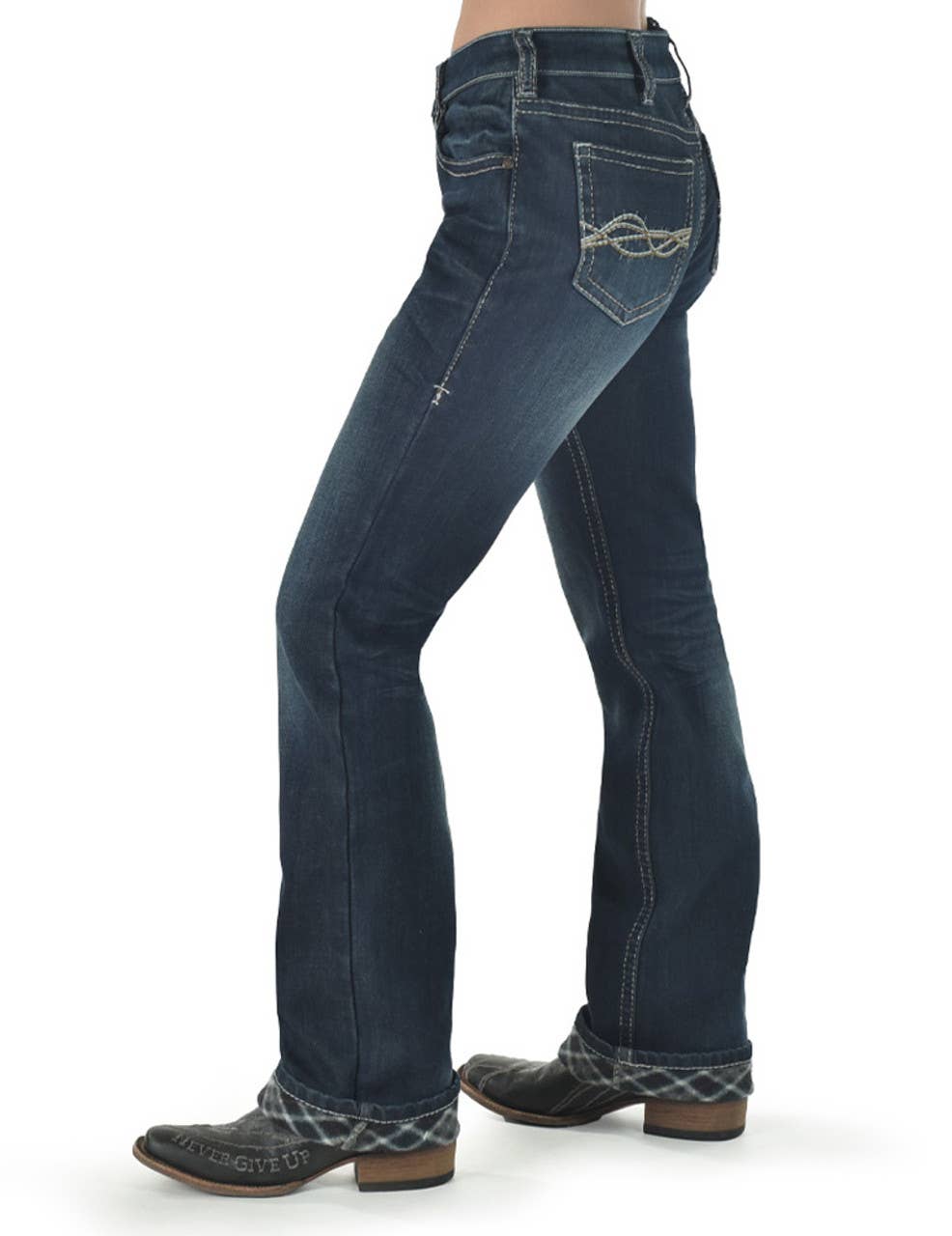 Cowgirl Tough Dark Flannel jeans