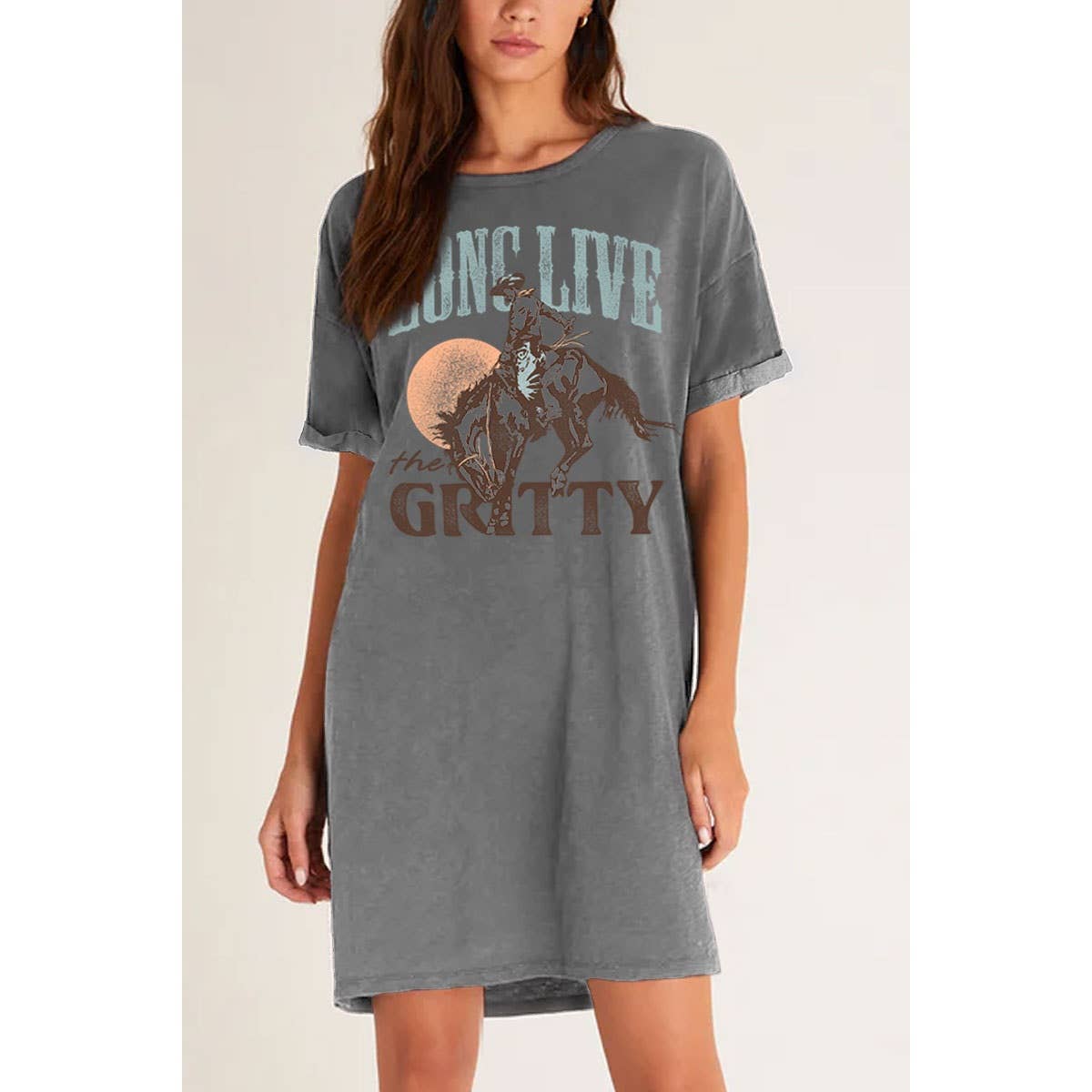 LONG LIVE GRITTY MINERAL GRAPHIC DRESS
