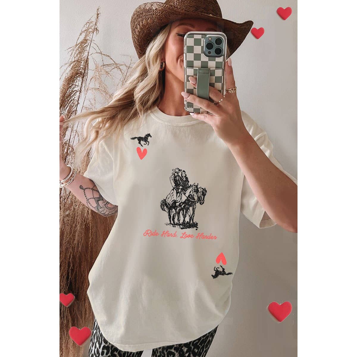 RIDE HAND LOVE HANDER OVERSIZED MINERAL GRAPHIC TEE
