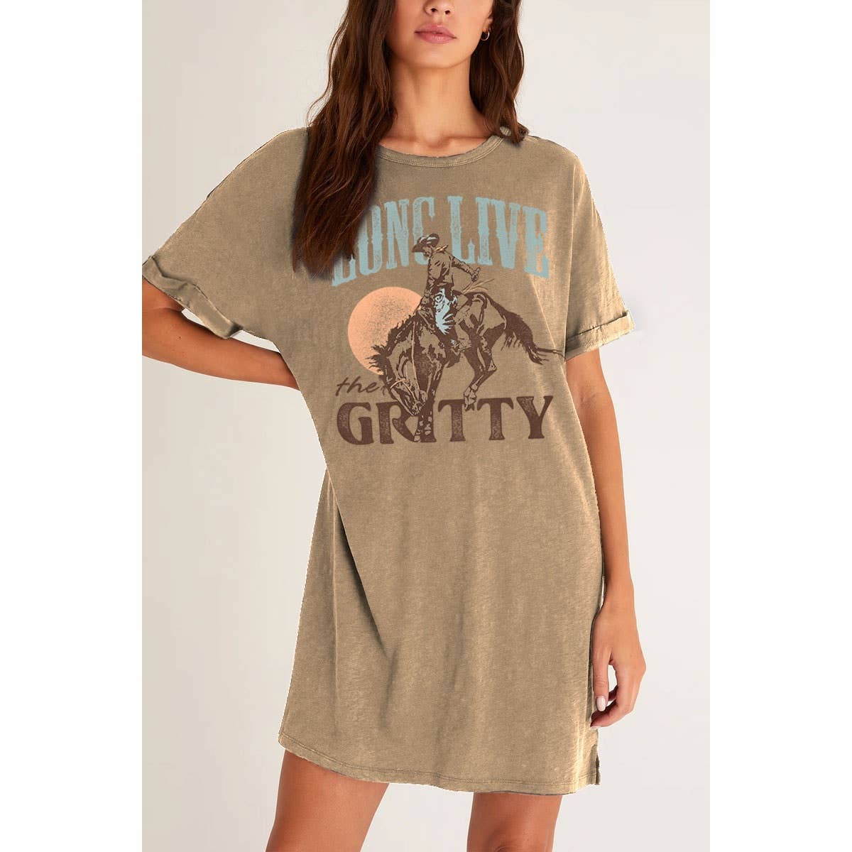 LONG LIVE GRITTY MINERAL GRAPHIC DRESS