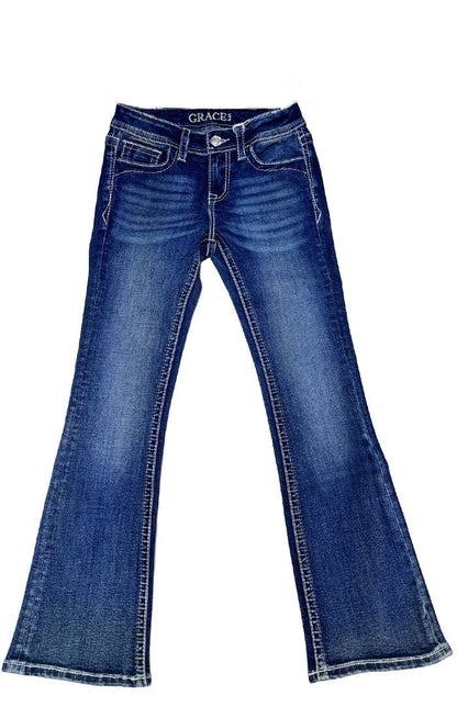 Steer Head Embroidery Girl Boot Cut | GB51956