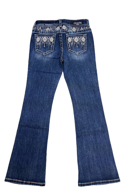 Aztec Yoke Detail A Little Girl Boot Cut |