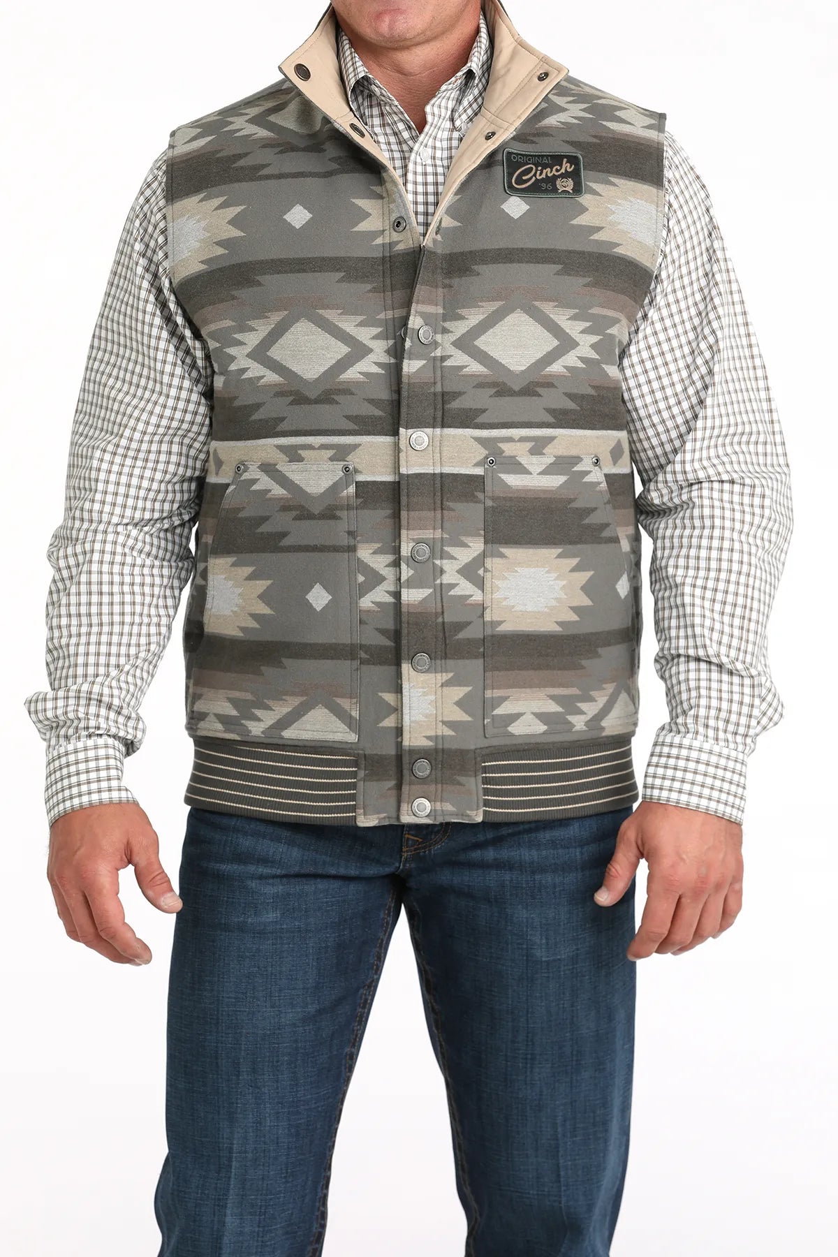 Mens Reversible Cinch Vest Olive