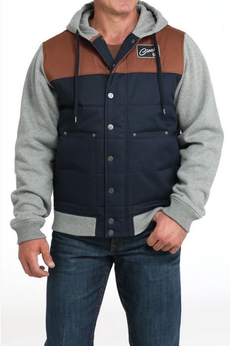 Cinch Men's Brown Canvas Hoodie Jacket