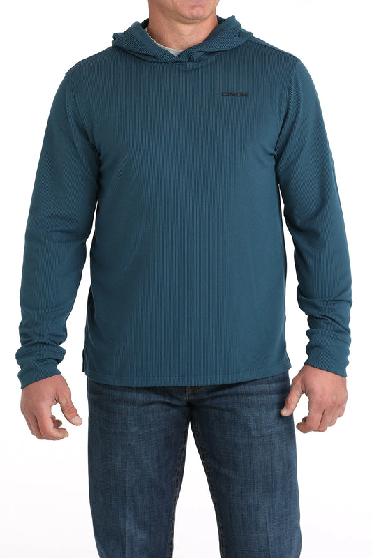CINCH MENS LIGHTWEIGHT BLUE HOODIE
