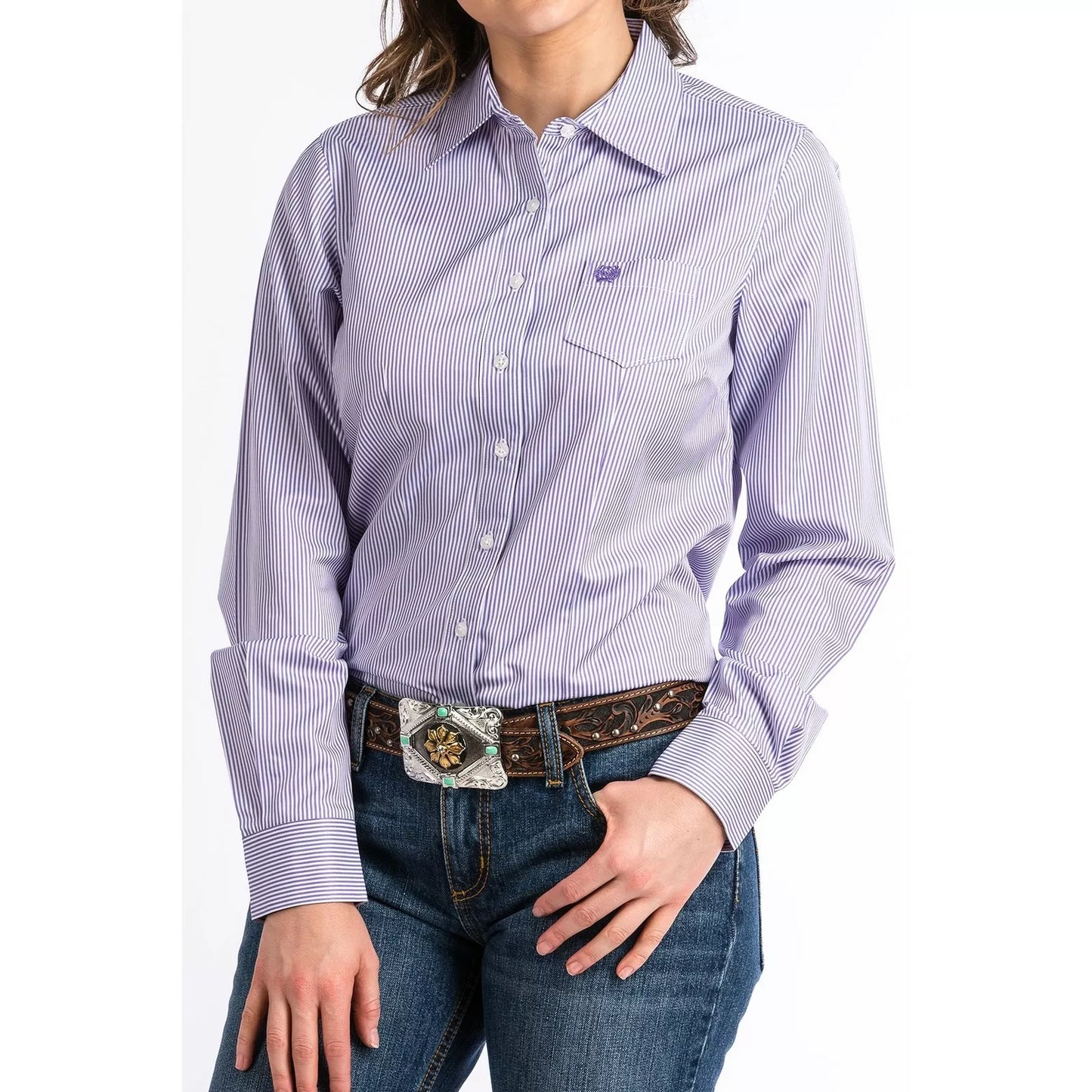 Cinch Ladies Stripe Purple