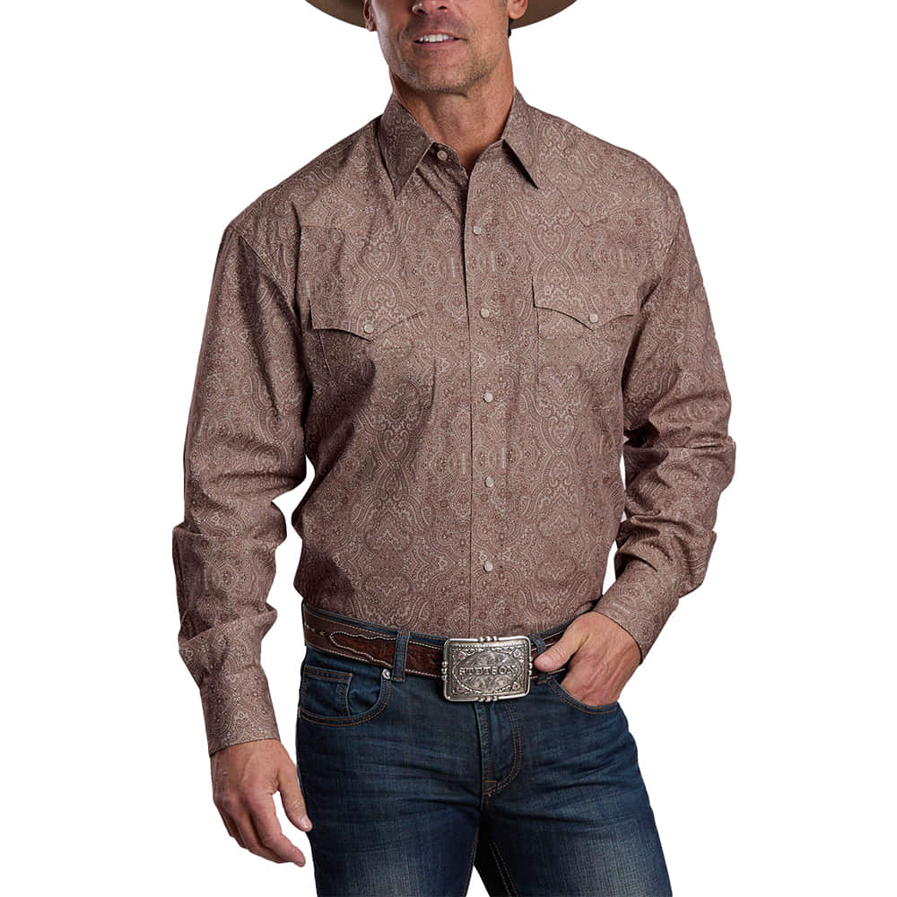 Men's L/S Highland Paisley Snap